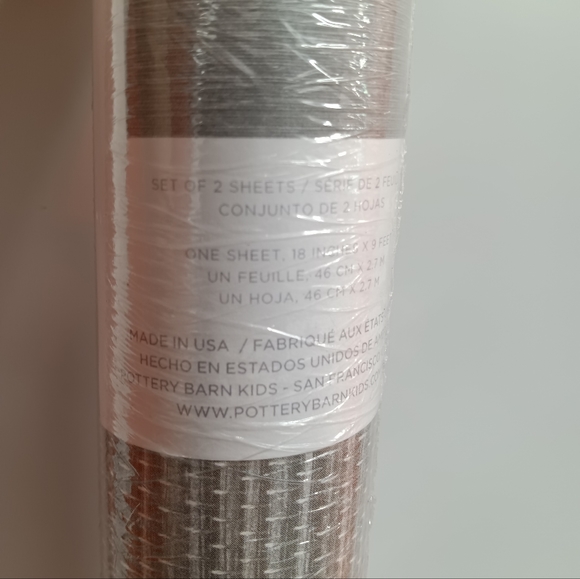 Pottery Barn Kids Seagrass Peel & Stick Wallpaper Grey - Discontinued color - Picture 7 of 9